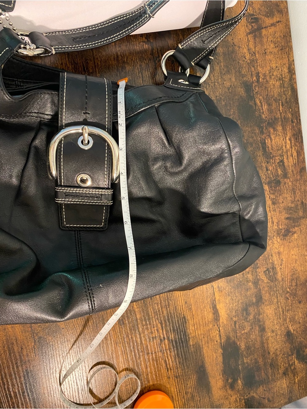Coach Black Large Soho Leather Buckle Shoulder Bag - Picture 14 of 15